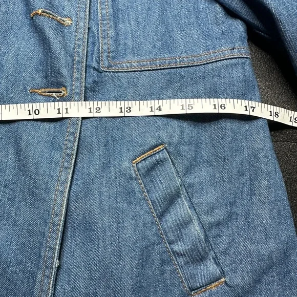 Pull&Bear Blue Double-Breasted Pea Coat - Picture 12 of 13